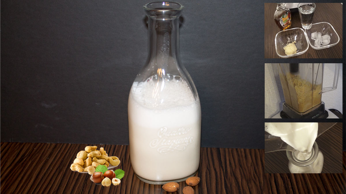 Milch selber machen - Mandelmilch, Cashewmilch und Haselnussmilch